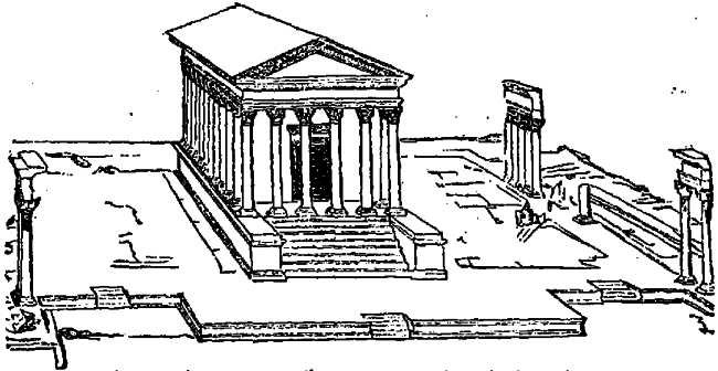 Temple of Nemausus (Nimes), now called the Maison Carree